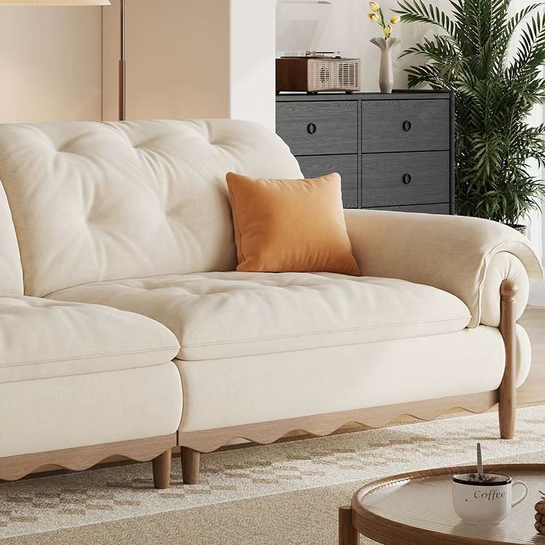 中古侘寂風 直排法式復古實木布沙發 OL-伊雪#