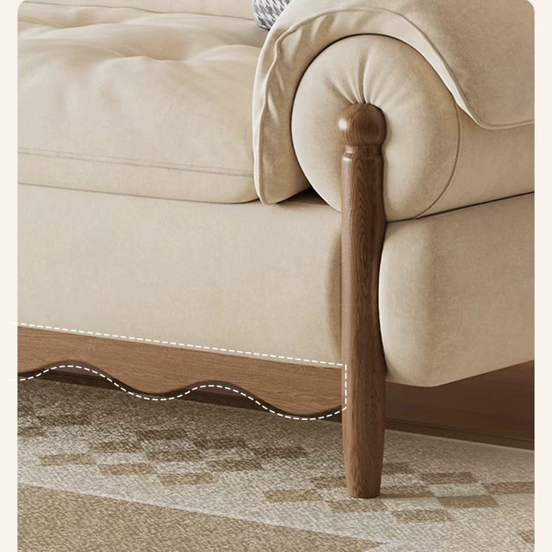 中古侘寂風 直排法式復古實木布沙發 OL-伊雪#