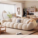 奶油風 直排棉花糖花瓣雲朵布沙發 OL-2168#