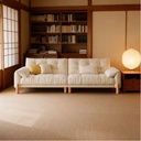 奶油風 直排大象耳朵雲朵布沙發 OL-5529#