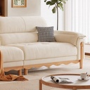 北歐風 直排小戶型雲朵實木布沙發 OL-曦月#