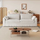 中古侘寂風 小戶型可拆洗奶油懷抱布沙發 OL-風信子#