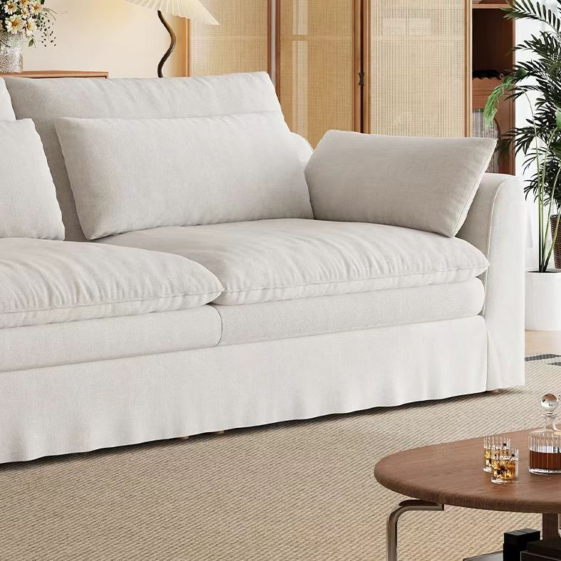 中古侘寂風 小戶型可拆洗奶油懷抱布沙發 OL-風信子#