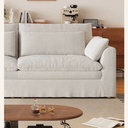 中古侘寂風 小戶型可拆洗奶油懷抱布沙發 OL-風信子#