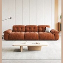 義式極簡風 直排可調節高靠背棉花糖布沙發 OL-923#