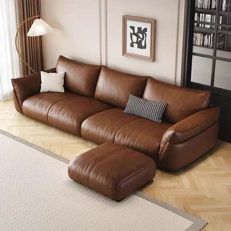 現代簡約風 小戶型復古直排真皮沙發 OL-2893#