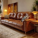 中古侘寂風 皮沙發 OL-星雲#