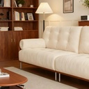 中古侘寂風 小戶型直排雲朵可拆洗布沙發 OL-念珠#