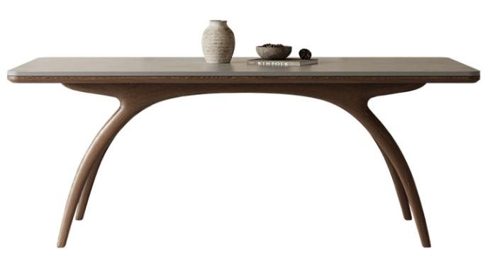 中古剎寂 岩板 長形實木餐桌216#OL