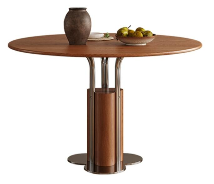 中古刹寂 實木 圓形餐桌9821#OL