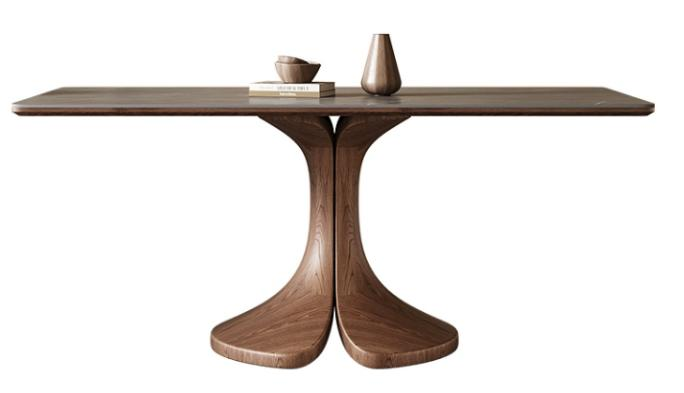 中古刹寂 岩板 長形實木餐桌9481#OL