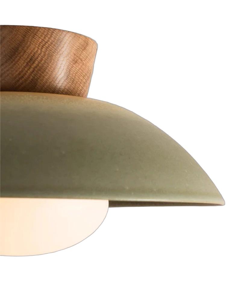 中古詫寂風 魔豆頂燈 ES#復古綠