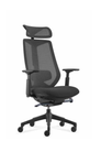 透氣網面 帶頭枕 可旋轉升降辦公椅JY-D270-黑框