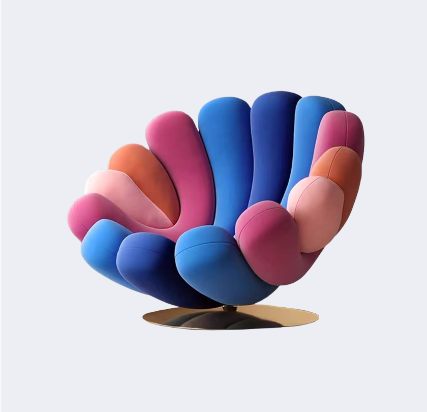 義式極簡 設計師款 布藝 葵花椅YFN-HT048