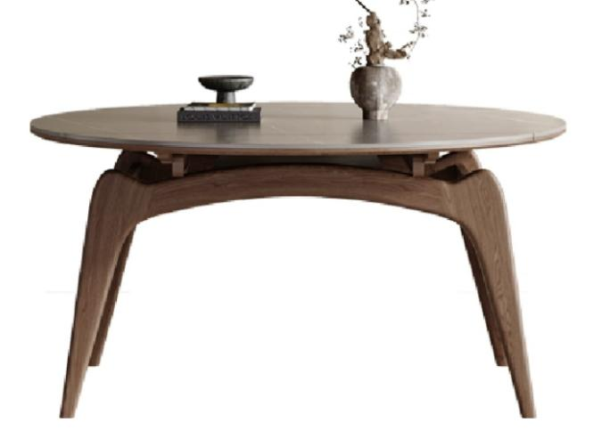 中古刹寂 岩板 可伸縮 實木餐桌755#OL