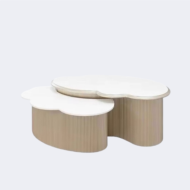 美式輕奢 大理石檯面 花瓣組合茶几 QJ尺寸待確認