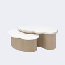 美式輕奢 大理石檯面 花瓣組合茶几 QJ尺寸待確認