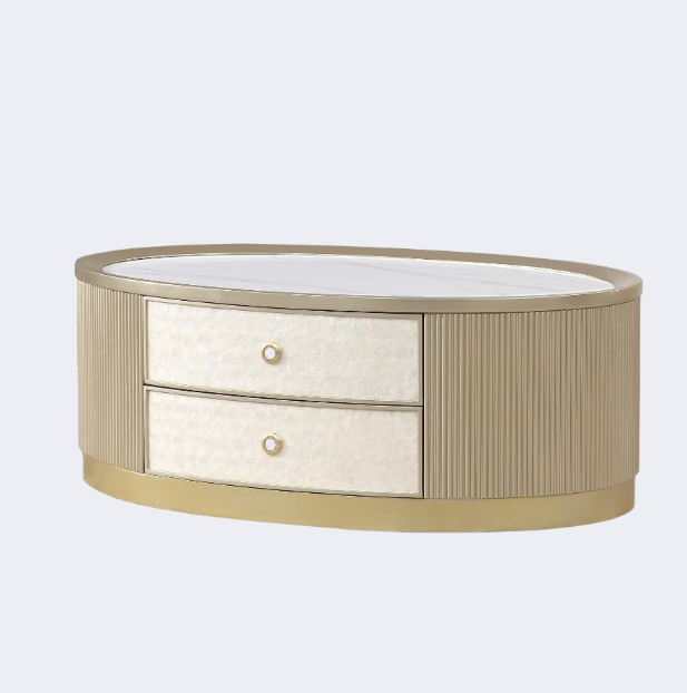 美式輕奢 橢圓貝殼茶几 QJ-FN41