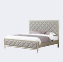美式輕奢 房間 鑽石格真皮 床架QJ-FA09B
