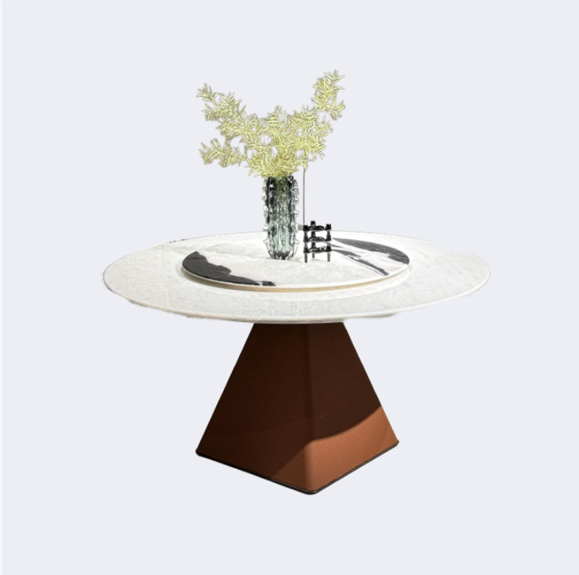 義式極簡 奢石 鑽石白 帶轉盤圓臺SL-2527#