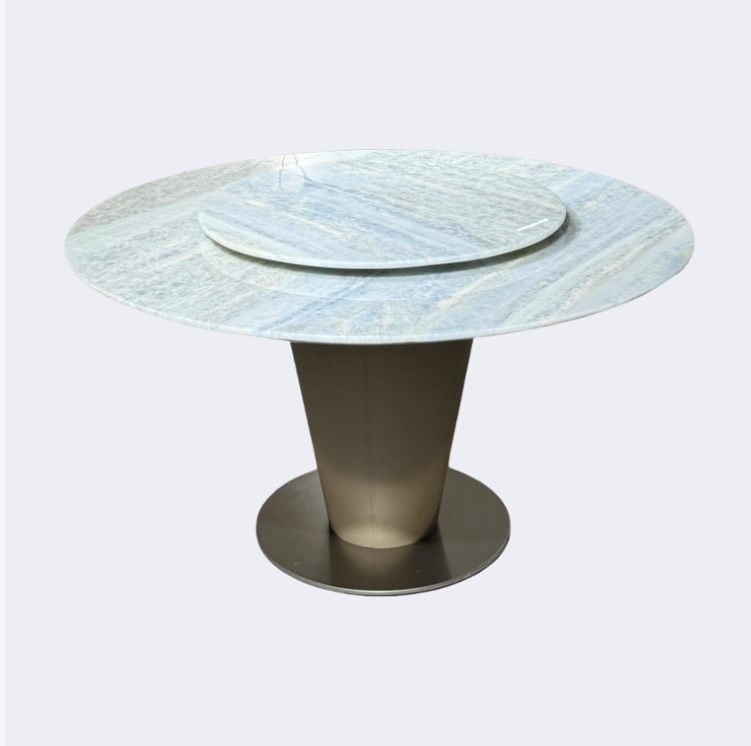 義式極簡 奢石 藍水晶 帶轉盤圓臺SL-2508#