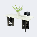 義式極簡 奢石 米蘭白玉 長形餐臺SL-2276#