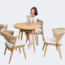 戶外 陽臺鋁合金木紋 圓桌MY102804