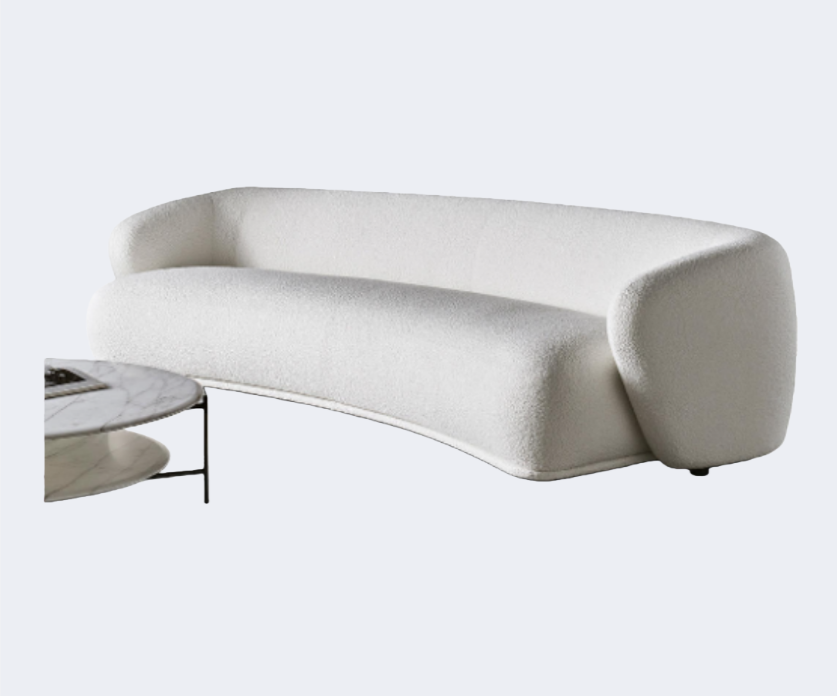 義式極簡 設計師款 布藝 弧形沙發QY-S1326