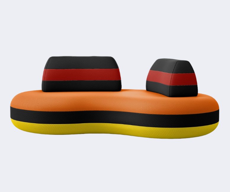 義式極簡 設計師款 布藝 異形沙發QY-S1648