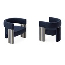 現代輕奢 絨布Bracci Chair休閒椅YFN-K002