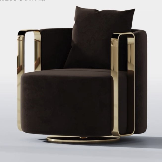 輕奢風 Hikari絨布單人椅 YFN-K002-B