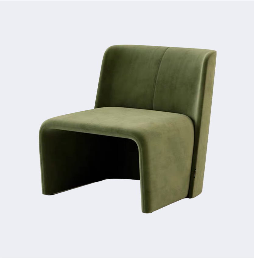 義式極簡  設計師款 布藝休閑單椅YFN-K049