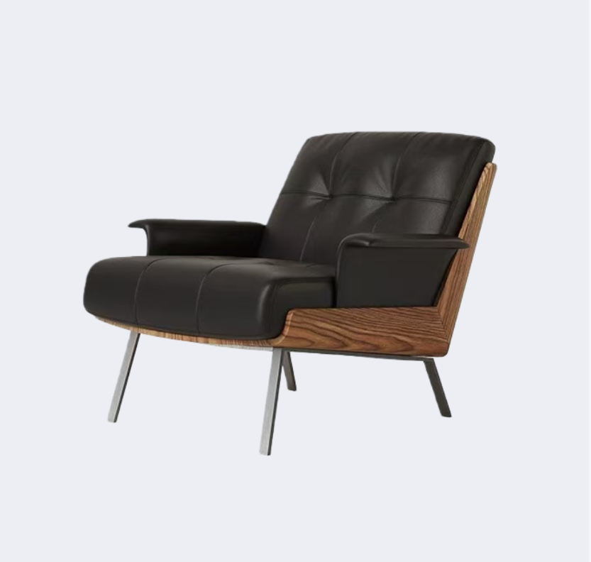 義式極簡  不鏽鋼脚 休閑單椅YFN-K070