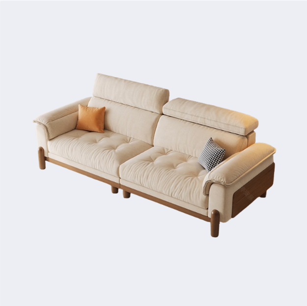 北歐風 實木 餅乾布藝沙發OL-青柳#