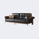 義式極簡風 實木底座 皮沙發OL-朗月#