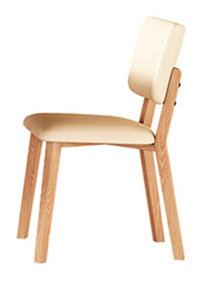 北歐風 高度回彈海綿 實木脚餐椅666#OL