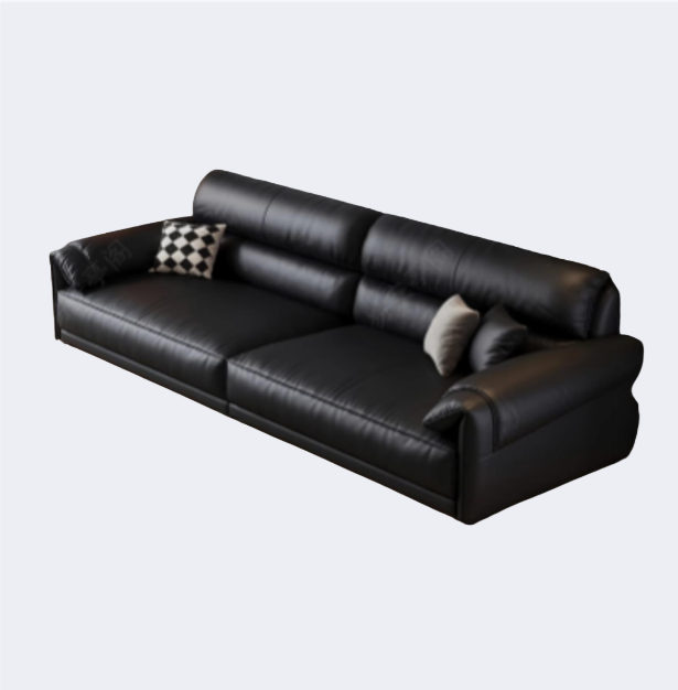 義式極簡風 大象耳朵頭 皮面沙發OL-博拉#