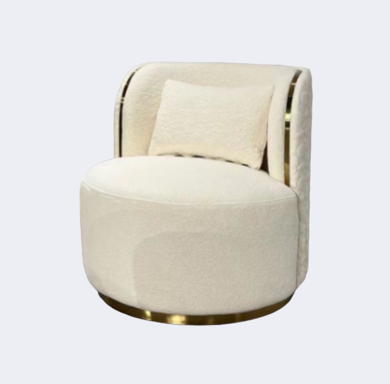 現代輕奢  設計師 高背皮面休閒椅YFN-K119