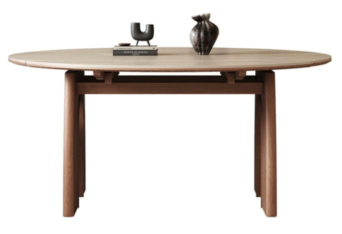 中古刹寂 岩板 可伸縮 實木餐桌2415#OL