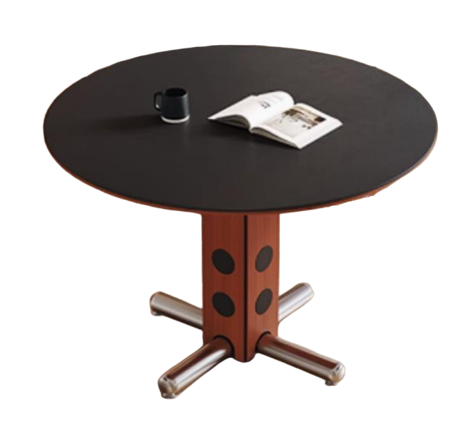 中古風 岩板 圓形餐桌2100#OL