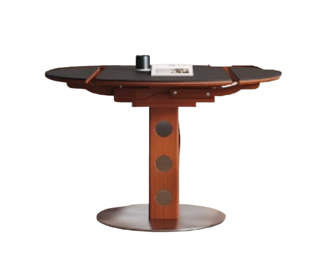 中古刹寂 岩板 可伸縮 實木餐桌QC-81#OL