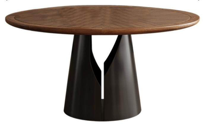 中古刹寂 岩板 圓形實木餐桌HCT219#OL