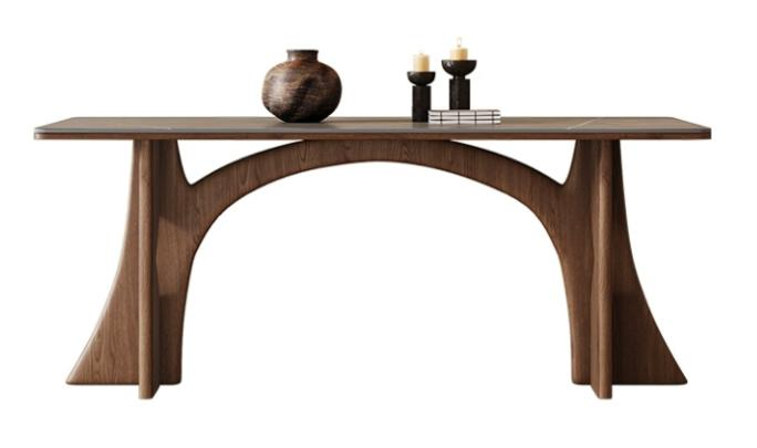 中古刹寂 岩板 長形實木餐桌QC-63#OL