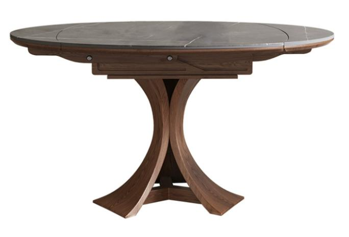 中古刹寂 岩板 可伸縮 實木餐桌864#OL