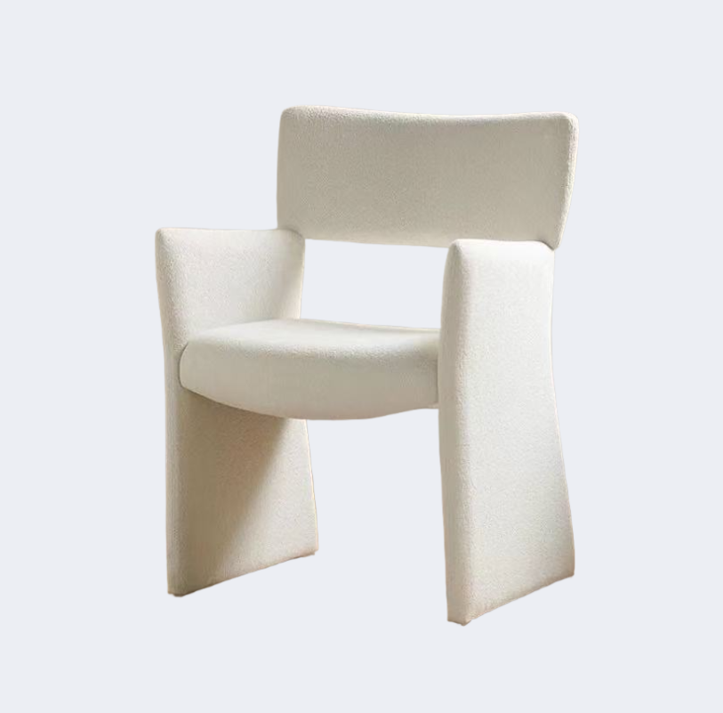 義式極簡 設計師款 異形 布藝扶手椅YFN-K200