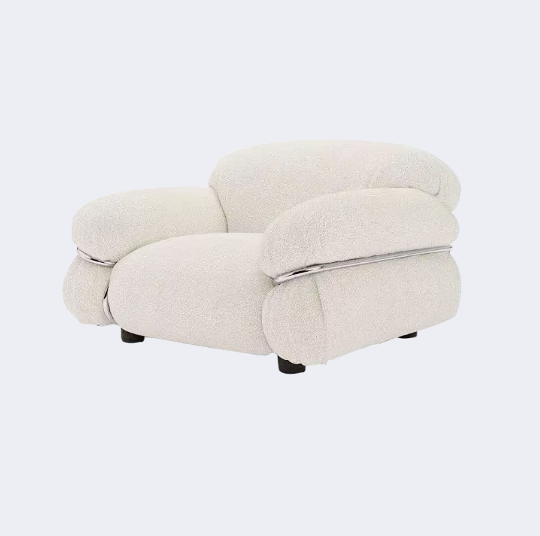 義式極簡 設計師款 鋼邊 軟包沙發YFN-K217