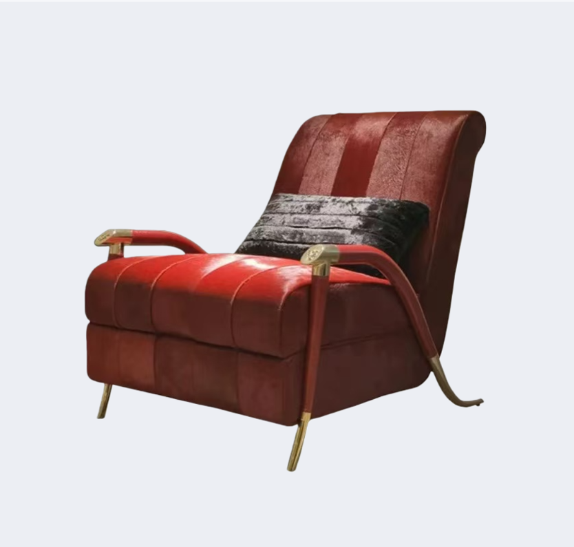 義式極簡 設計師款 布藝 高背扶手椅YFN-K223