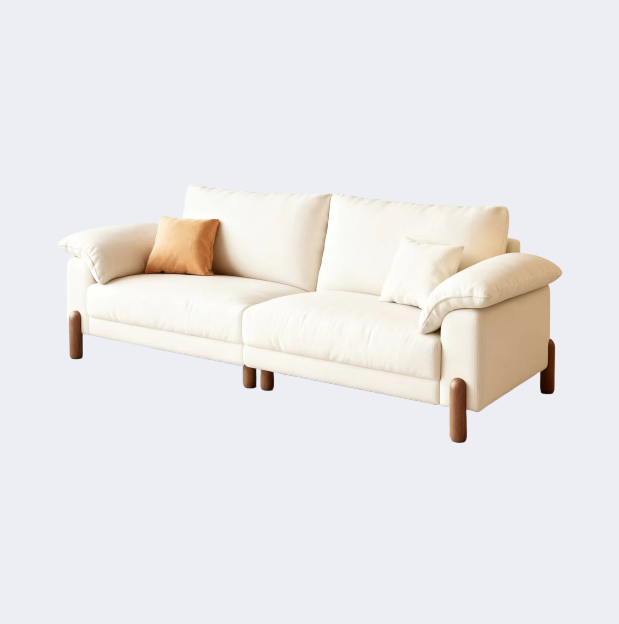北歐風 羽絨軟包 豆腐塊皮面沙發OL-2299#