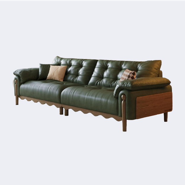 中古侘寂風 實木框架 拉扣沙發OL-幻織#