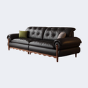 義式極簡風 實木框架 皮面沙發OL-喬恩#